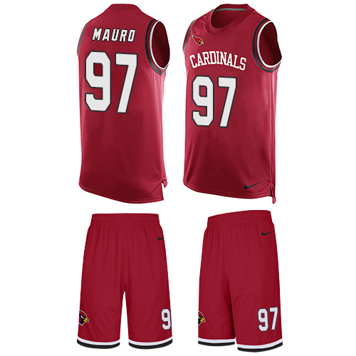 Men's Limited Josh Mauro Nike Jersey Red - #97 Tank Top Suit NFL Arizona Cardinals